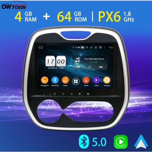 PX6 4G+64G Android 10.0 GPS Radio Car Multimedia Player For Renault Captur 2011-2019 BT 5.0 4G LTE WIFI DSP Parrot Voice Control