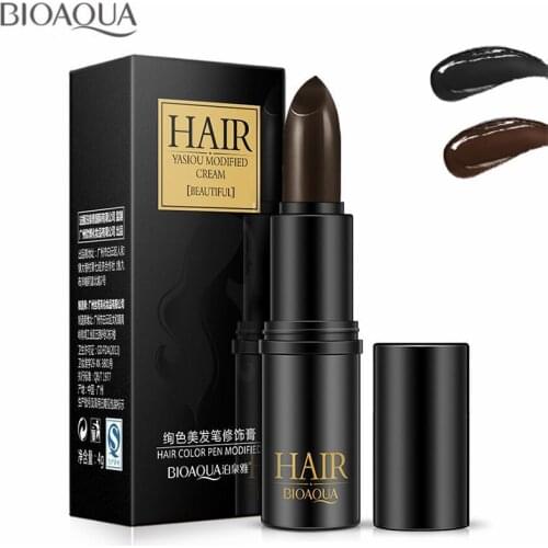 Brand Black Brown Temporary Hair Dye Cream Mild Fast One-off Hair Color Pen Cover White Hair Gray Root DIY Styling Makeup Stick