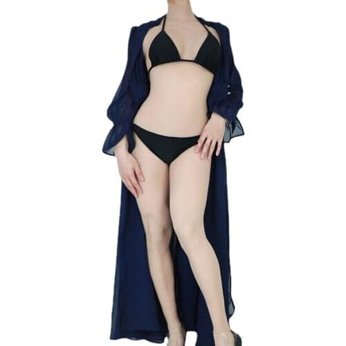 Silicone Breast Forms Shemal Whole Body Suits with Arms C Cup Fake Boobs Suits Crossdresser Transgender Cosplay Latex Shapewear