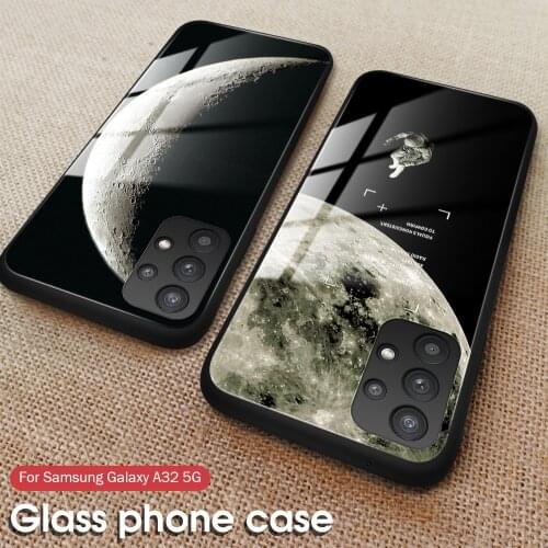 Case For Samsung A52 A72 5G Tempered Glass Cover For Samsung Galaxy A32 A12 A42 A51 A71 A50 Ultra-thin Planet Starry Phone Cases