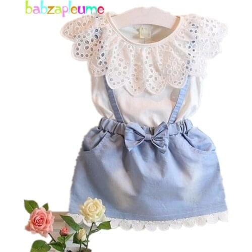 Kids Girls Dresses Denim Suspenders dress Wedding Costume Toddler girls Outfits Children Clothing Sleeveless Baby Dresses A246