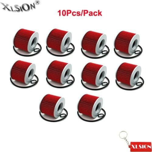 XLSION 10Pcs Oil Filters For Yamaha EL250 EX250R FZ750 FJ1200 FZX700 FZX750 FZR750R FZR1000 XJR1200 ZR400 ZR750 XJR1300