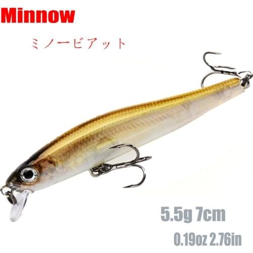 Multicolor Minnow Fishing Lures 7cm/8.5g slow jig 3D Eyes Crankbait wobbler Artificial hook Hard Bait trout carp Fishing Tackle