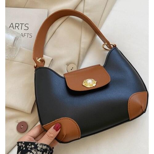 Fashion Panelled Handbags High Quality Women Leather Shoulder Bags Fashion Travel Hobos Bag for Girls Cross Body Sac A Main New