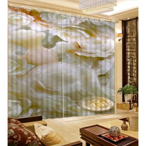 Marble curtain 3d Curtains Blackout for Living Room Kids Bedroom Fabric Blackout curtain