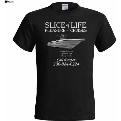 Men T Shirt 100% Cotton Print Shirts Dexter Inspired Slice of Life Pleasure Cruises Mens T Shirt Morgan Tee Shirt