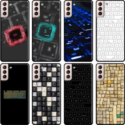 Computer keyboard Soft Cover For Samsung Galaxy S20 FE S8 S9 S10 Plus Note 10 Note 20 S21 Ultra Back Case