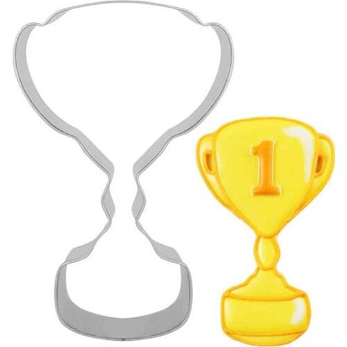 1pc Stainless World Cup Football Match Trophy Shape Cake Decorating Fondant Cutters Tools Honor Cake Cookie Biscuit Baking Mold