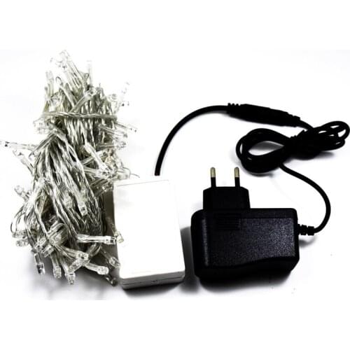 New Style 33FT 10M 100leds LED String Light Christmas lights With Power adapter DC 12V 1A For Fairy Xmas Wedding Decoration