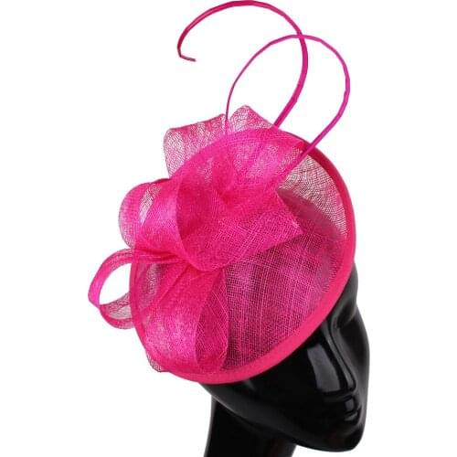 Formal Dress Sinamay Women Fascinator Headwear Birthday Mesh Millinery Cap Church Headpiece Suit For Ladies Hair Accessories