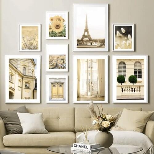 Paris Sunflower Dandelion Rabbit Grass Wall Art Canvas Painting Nordic Posters And Prints Wall Pictures For Living Room Decor