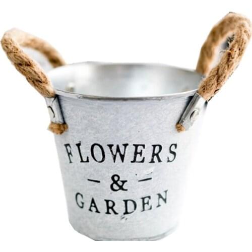 Flower Pots Plant Holder Garden Supplies Ornament Metal Rustic Style For Balcony Home Decoration Accessories