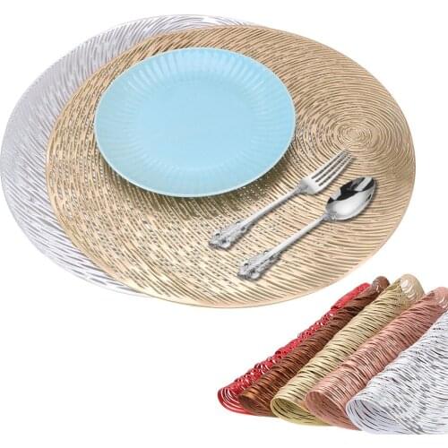 PVC Creative Round Heat Insulation Coasters Bowl Coffee Cup Mats Home Christmas Wedding Decor