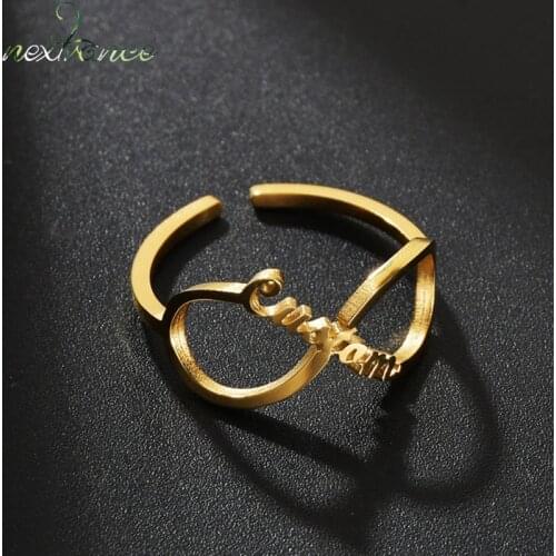 Nextvance Custom Name Ring Adjustable Infinity Butterfly Opening Fashion Personalized Name Baby Couples Creativity Gift Birthday