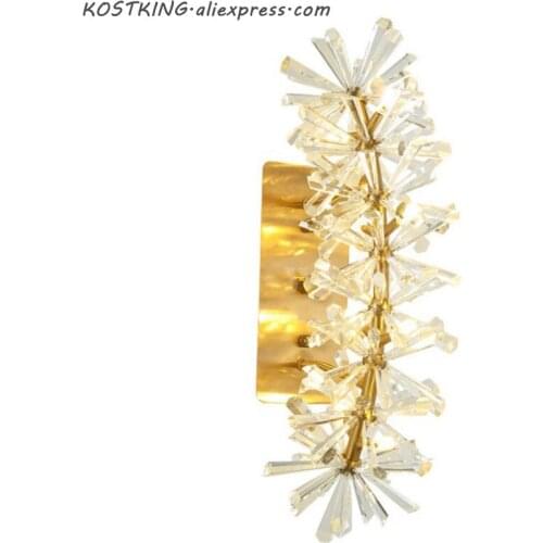 Luxury Wall Sconce Lighting Luxury Living Room Bedroom LED Crystal Wall Lamp New Arrival Wall Decor Gold Light Fixtures
