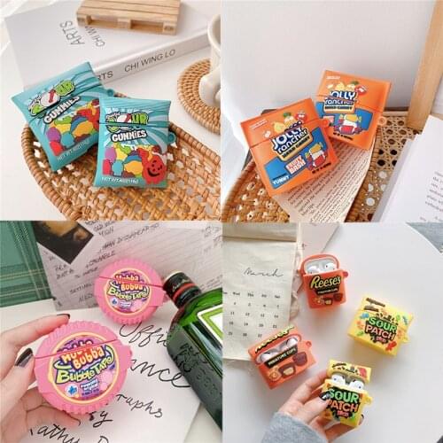 Luxury 3D bubble gum silicone Wireless Headset bluetooth case for Apple AirPods 1 2 sweet sugar cover for airpods pro 3 case