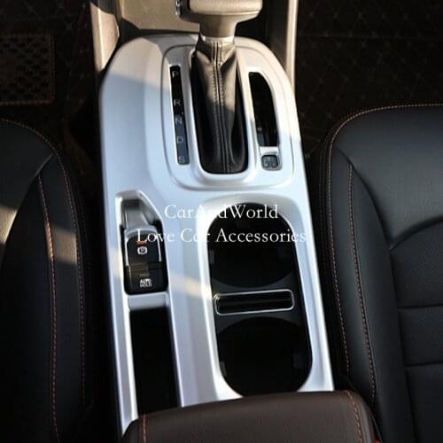 For Trumpchi GS3 2017-2020 Central Gear Shift Knob Gearbox Water Cup Frame Cover Trim ABS Chrome Garnish Car Styling Accessories