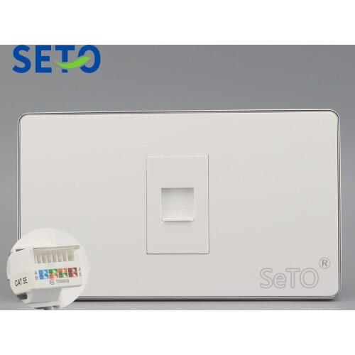 SeTo 120 Type Network Lan RJ45 Cat5e Outlet Panel Wall Plate Socket Keystone Faceplate