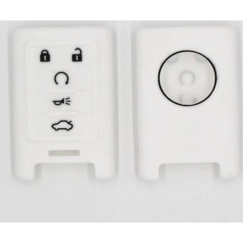Silicone rubber car key fob cover case protect cap hood skin shell for Cadillac CTS ATS XTS SRX Escalade Remote 5 button keyless