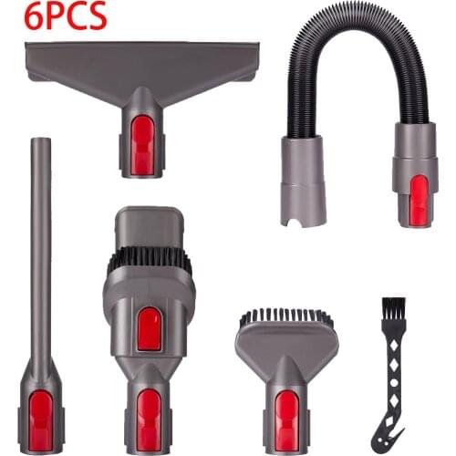6 In 1 Dust Brush Suction Head for Dyson V10 V7 V8 V11 Vacuum Cleaner Brush Parts Accessories Replacement Connector Hose Kit
