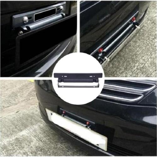 Universal Adjustable Car Number License Plate Frame Bracket Holder Carbon Fiber Auto Front Mount Bumper Brackets 320 X 60 X 45mm