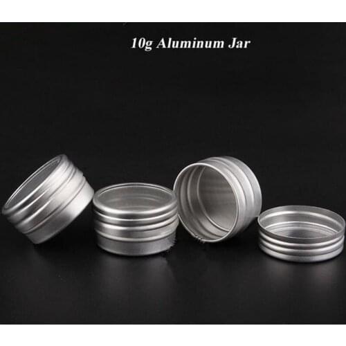 10g Visible Small Aluminium Cosmetic Jar,Cap With Window,10ml High Quality Portable Metal Pot Box F20171357