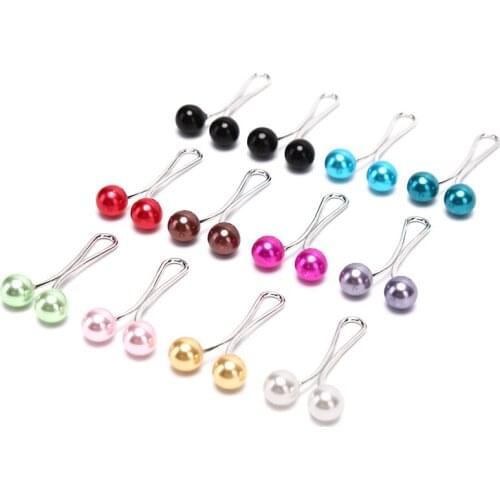 12pcs/lot Pear Headscarf Shawl Scarf Lady Muslim Scarf Hijab Clips Brooches for Women Fashion Fixed Anti Slip Jewelry Wholesale