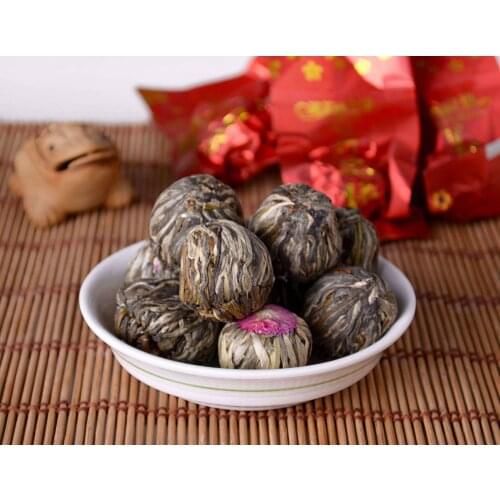 20 Pieces Blooming 2020 Different Flower Handmade Flower Tea Chinese Flowering Balls Herbal Crafts Flowers Gift Packing