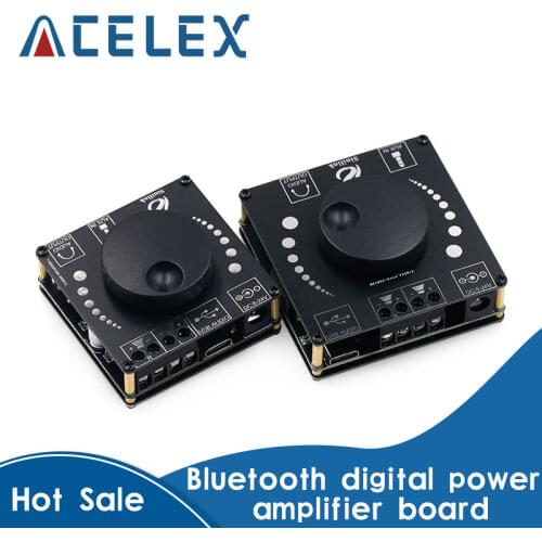 Bluetooth 5.0 50W/20Wx2 Wireless Audio TPA3116D2 Digital Power amplifier Stereo board Amp Amplificador USB AUX 3.5MM