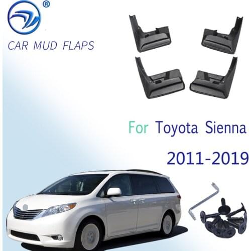Set of 4 Splash Guard Mud Flaps Mudflaps for Toyota Sienna 2011 2012 2013 2014 2015 2016 2017 Front & Rear Left & Right