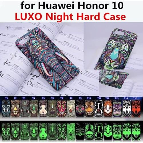 Fashion Animal Tiger Wolf Night Glow Phone Case For Huawei Honor 10 Case Coque Hard Phone Cases For Huawei Honor 10 Cover