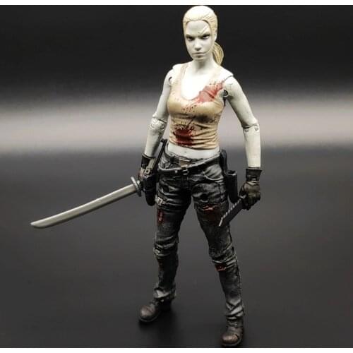 Wolking Dead Figures Residents Evil Andrea Zombies 5inch Joint Movable Doll Action Figures Model Table Ornament Macfarlane