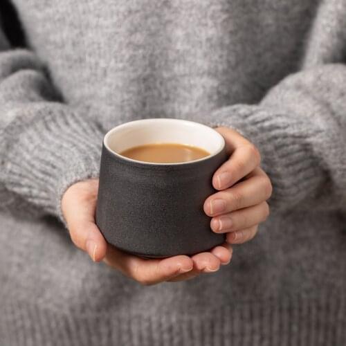 LUWU Double Walled Ceramic Tea Cup Chinese Kung Fu Tea Cup 170ml