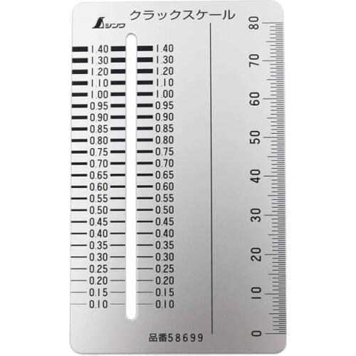 SHINWA wedge-shaped feeler gauge stainless steel slit detection slit wide bevel wedge type gap ruler