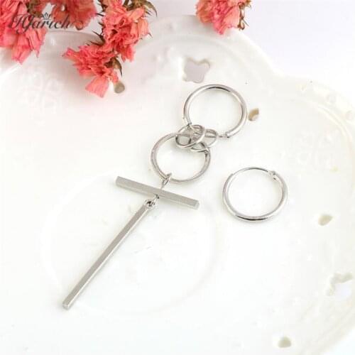 Hfarich Korean Earrings Long V DNA Stud Earring For Women Men Kpop Punk Earrings 2021