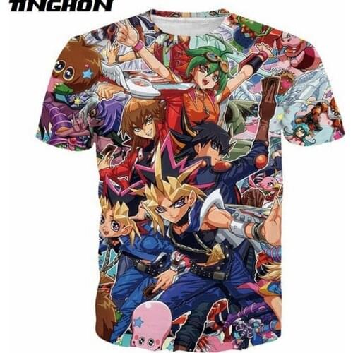 Mens/Womens Games Duel Monster Characters Paparazzi T-shirt Yu Gi Oh Monsters Anime 3D Print T Shirts Harajuku Tee Tops XS-7XL