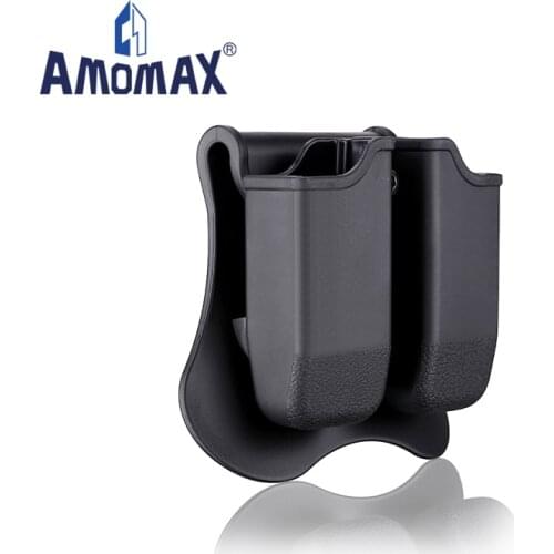 Amomax Double Magazine Pouch | Fits Glock Mag Pouch |Tokyo Marui WE KJW KSC KWA AT ISSC, Tranning G17 G18 G19 and Compatible Ma