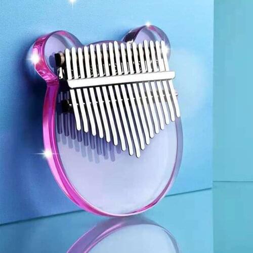 Portable Kalimba Thumb Piano 17-Key High Quality Crystal Keyboard Creative Musical Instruments Cute Pattern Kalimba Finger Piano