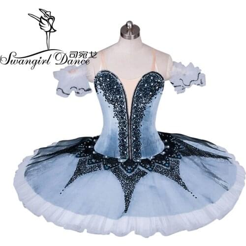 Adult gray velvet classical ballet tutus professional ballet costumes for performance girls dancing tutu ballerinaBT9032