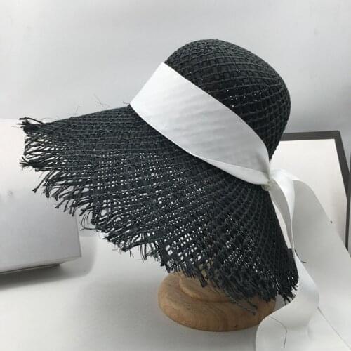 Fisherman Hat Female Summer Sun Hat Beach Resort Dome Big Sunshade Straw Hat bucket hats