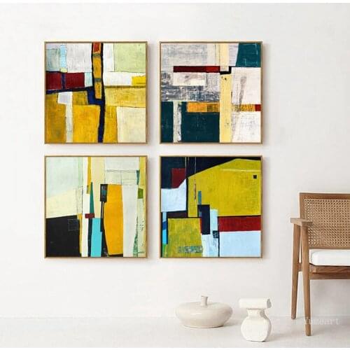 Modern Abstract Geometric Pattern Wall Art Canvas Painting Posters and Prints POP Pictures Oil Paintings Living Room Home Decor