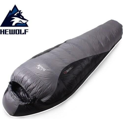 Hewolf Down Sleeping Bag Waterproof Adult Winter White Duck Down Mummy Sleepings Bag For Backpacking Camping Hiking