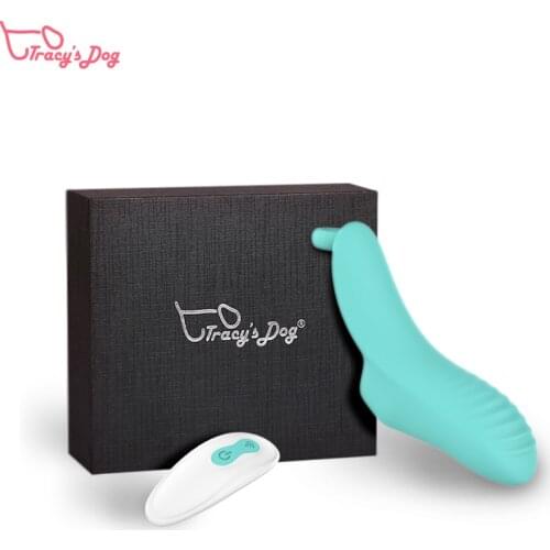 Tracys Dog G Spot Finger Vibrator Clitoris Massager Sex Toy For Couples With 9 Powerful Vibration Textured Head For Intense