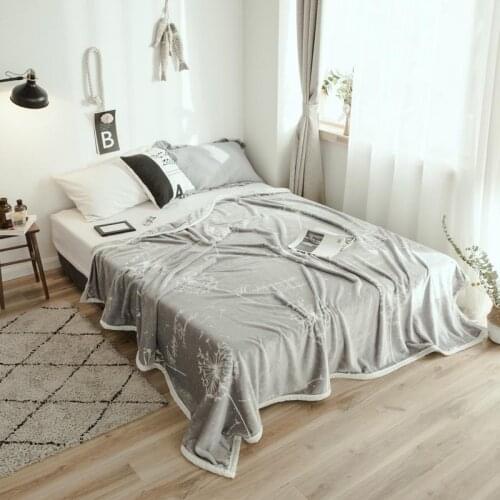 High quality Thicken plush bedspread blanket 200x230cm High Density Super Soft Flannel Blanket to on for the sofa/Bed/Car