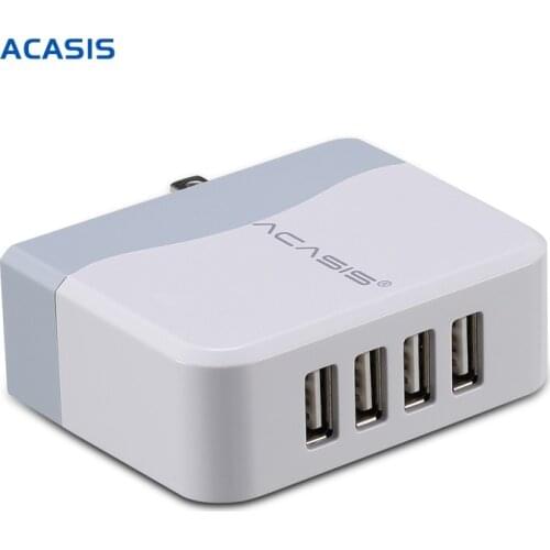 10079TW Acasis UP-04 4 Port High Speed USB 2.0 Hub 4.6A Charger for Smart Phone PC With US Plug