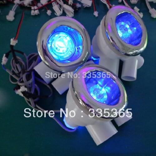 6pcs recessed waterproof RGB underwater massage tub water jet lamp led water jet light with 1pc light controller 1pc adapter