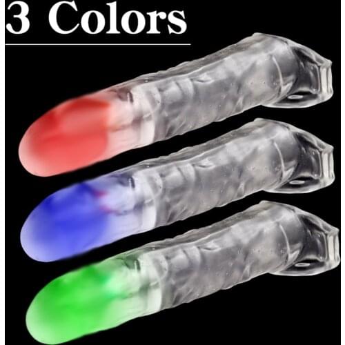 75mm Vibrator Extender Condom Penis Sleeve Man Reusable Condoms Dildo Cock Ring Delay Ejaculation Penis Enlargement Sex Toys