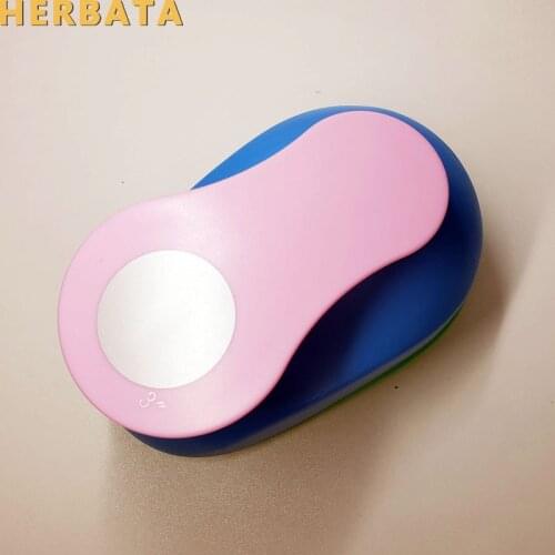 Free Shipping Flower Furador 3'' DIY Paper Cut Eva Foam Maker Puncher Scrapbooking Labor Saving For Kid Round Hole Punch