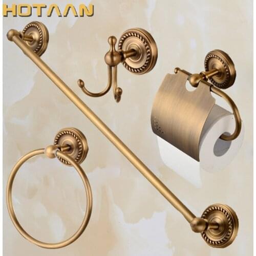 Free shipping,solid brass Bathroom Accessories Set,Robe hook,Paper Holder,Towel Bar,Towel Ring,bathroom sets,HT-812200-A