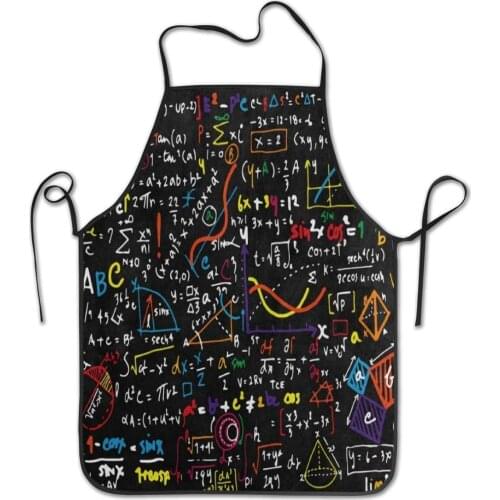 Apron Unisex Apron for Cooking Baking Gardening Black Math Linear Mathematics Education